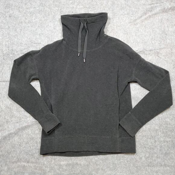 Lululemon Sweatshirt Womens Size 6 Go Forward Pullover Heathered Core Black - Picture 1 of 9